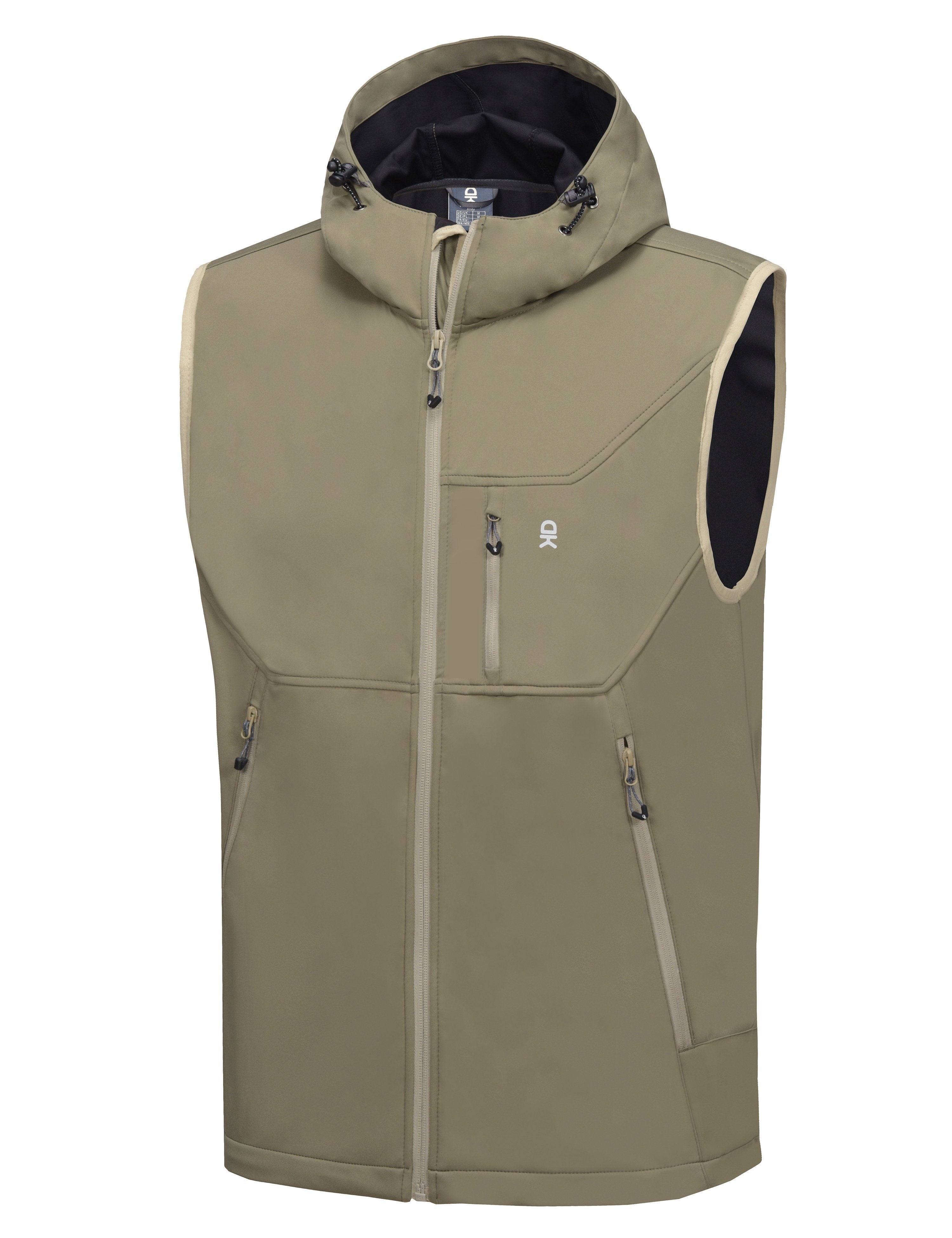 Men's Hooded Windproof Softshell Vest YZF US-DK