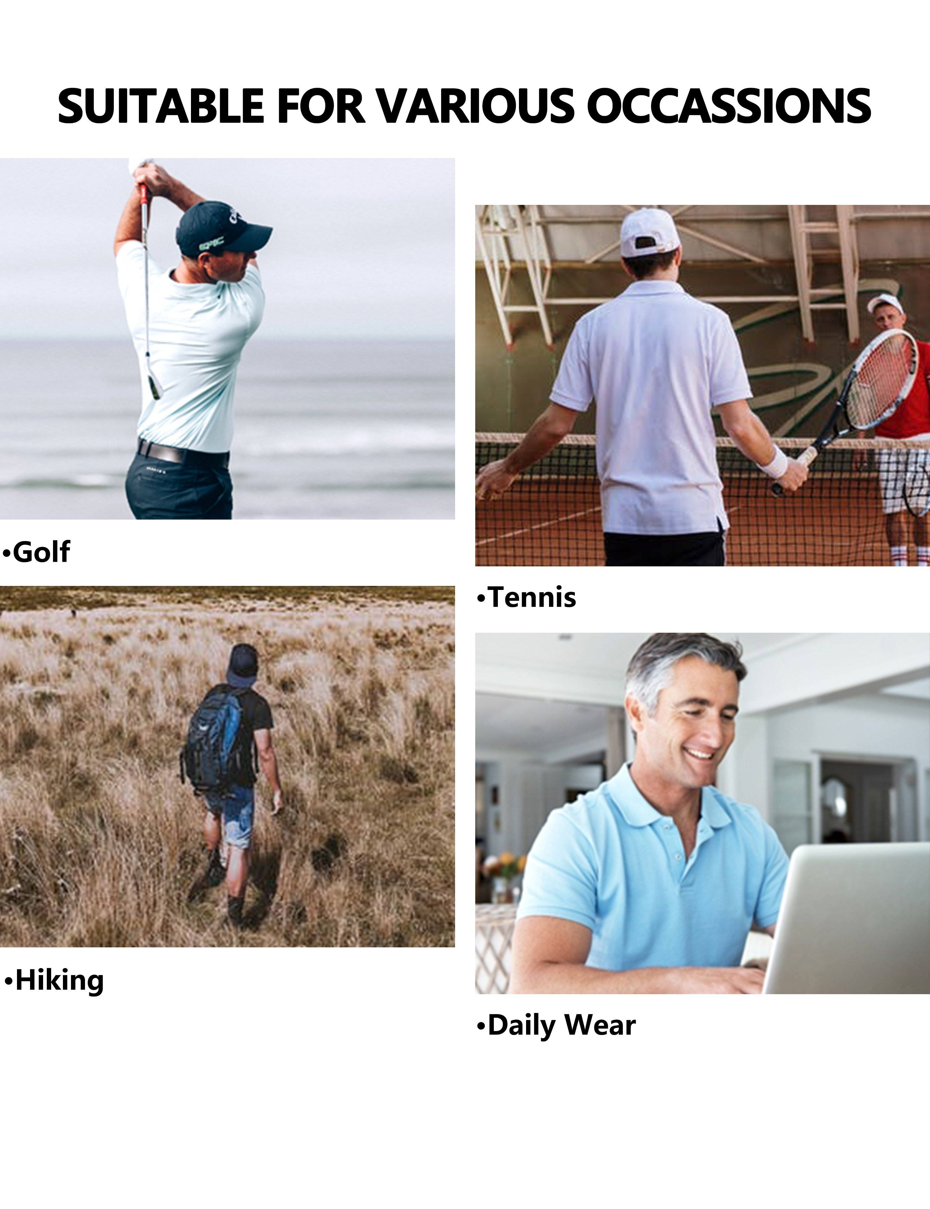 Men's Quick Dry UV Protection Short Sleeve Golf Polo Shirt YZF US-DS